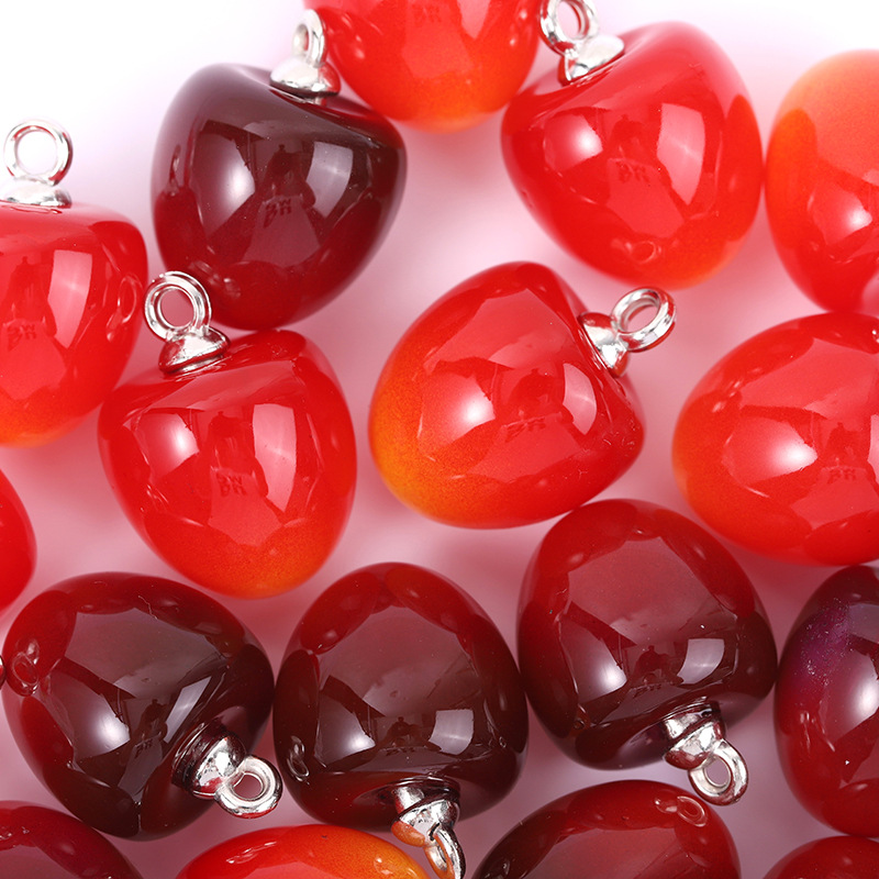 Resin Cherry Charms Acrylic Beads Rainbow Color - Temu