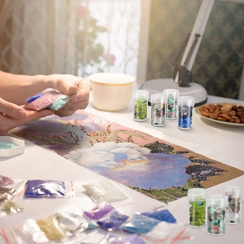 Diamond Painting Kit Butterfly Printing 60 Slots Purple - Temu