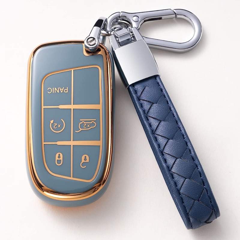 Key Fob Cover With Lanyard Key Chain For Renegade Grand Cherokee For  Charger 1500 Challenger 300c Journey Car Automotive Temu