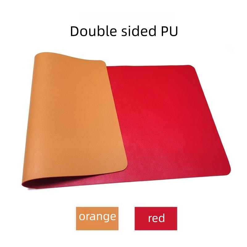 Double Sided PU Leather Desk Mat - Non Slip Desk Mousepad for Home/Office