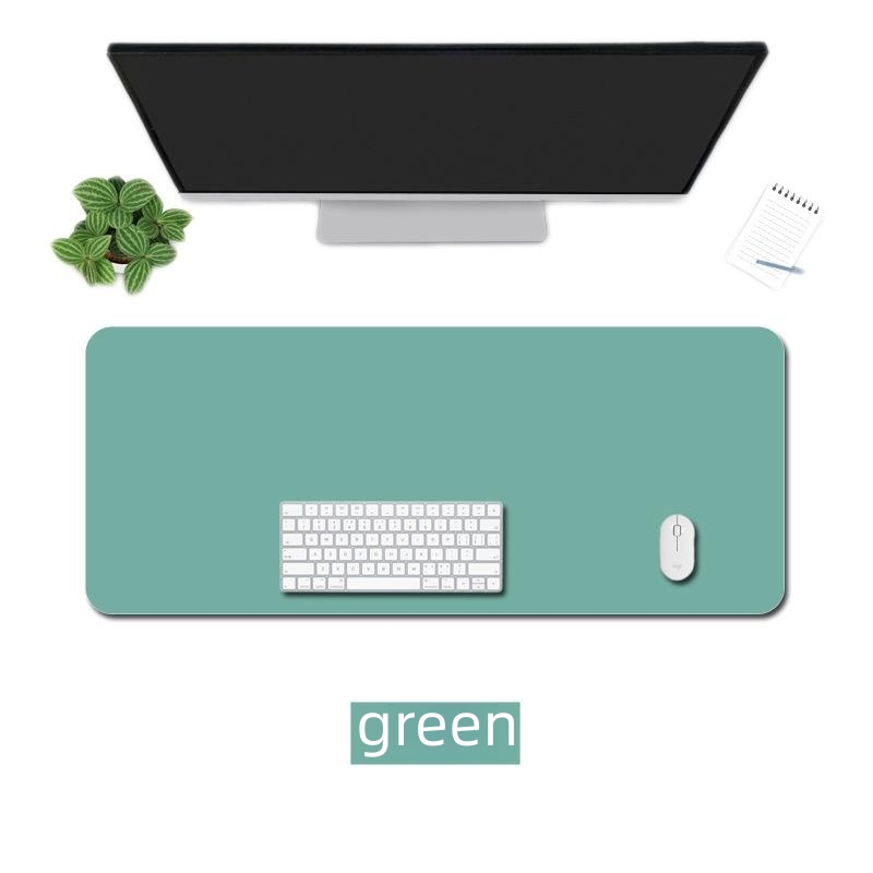 Double Sided PU Leather Desk Mat - Non Slip Desk Mousepad for Home/Office