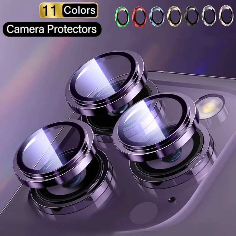 3pcs Metall Ring Kamera Objektiv Schutz Glas Iphone 11 12 13