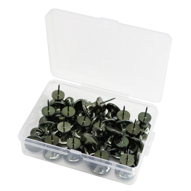 100pcs Plastic Clear Push Pins - Steel Point & Transparent Flat Heads for  Cork Boards, Wall Hangings & Bulletin Boards