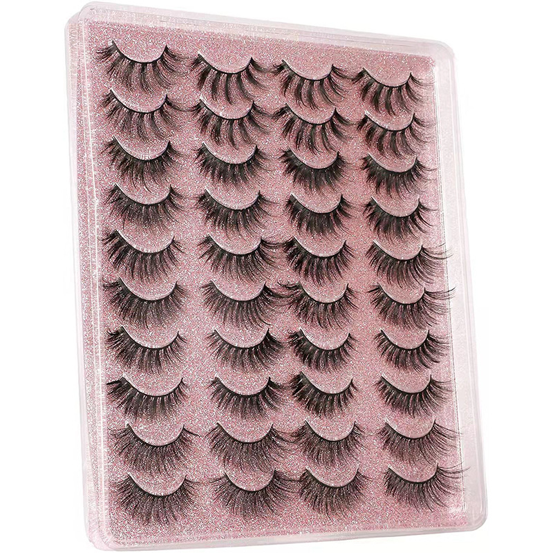 20 Pairs Natural Volume Thick Curly Faux Mink Lashes