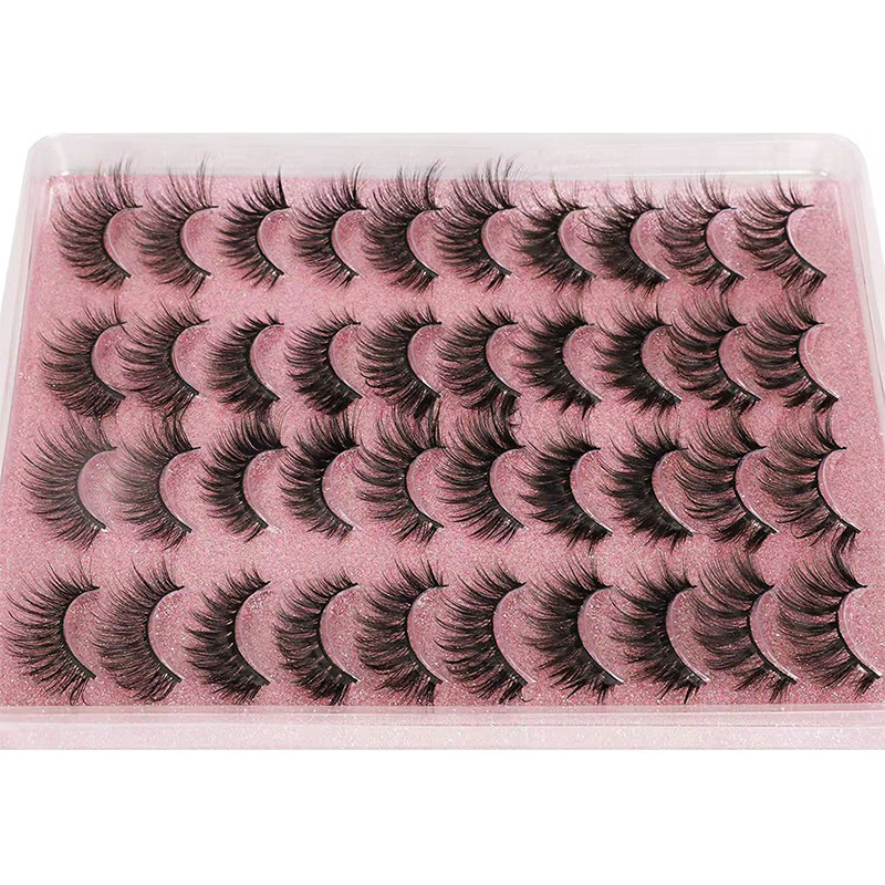 20 Pairs Natural Volume Thick Curly Faux Mink Lashes
