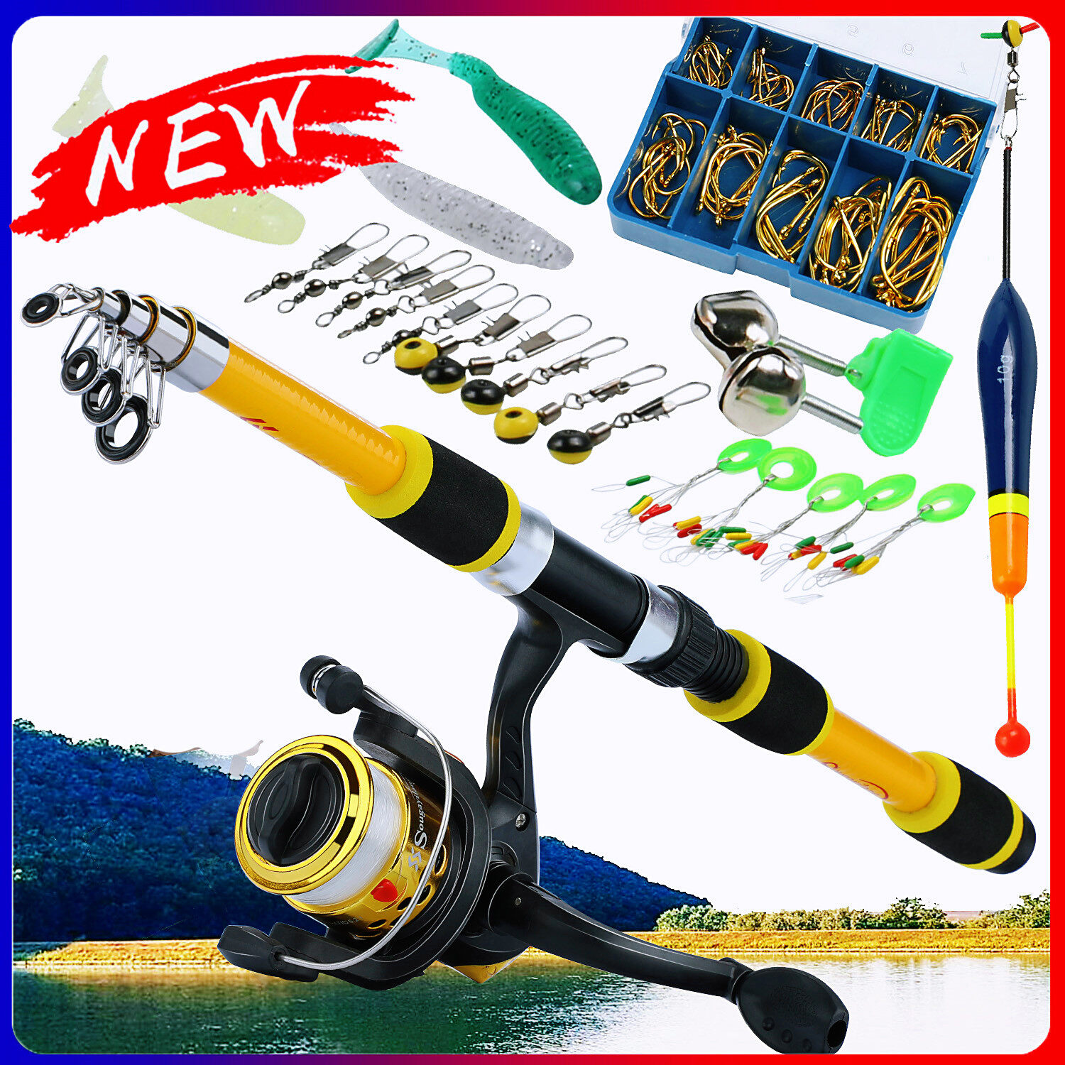 Sougayilang [ Novice] Portable Telescopic Fishing Rod 200 - Temu