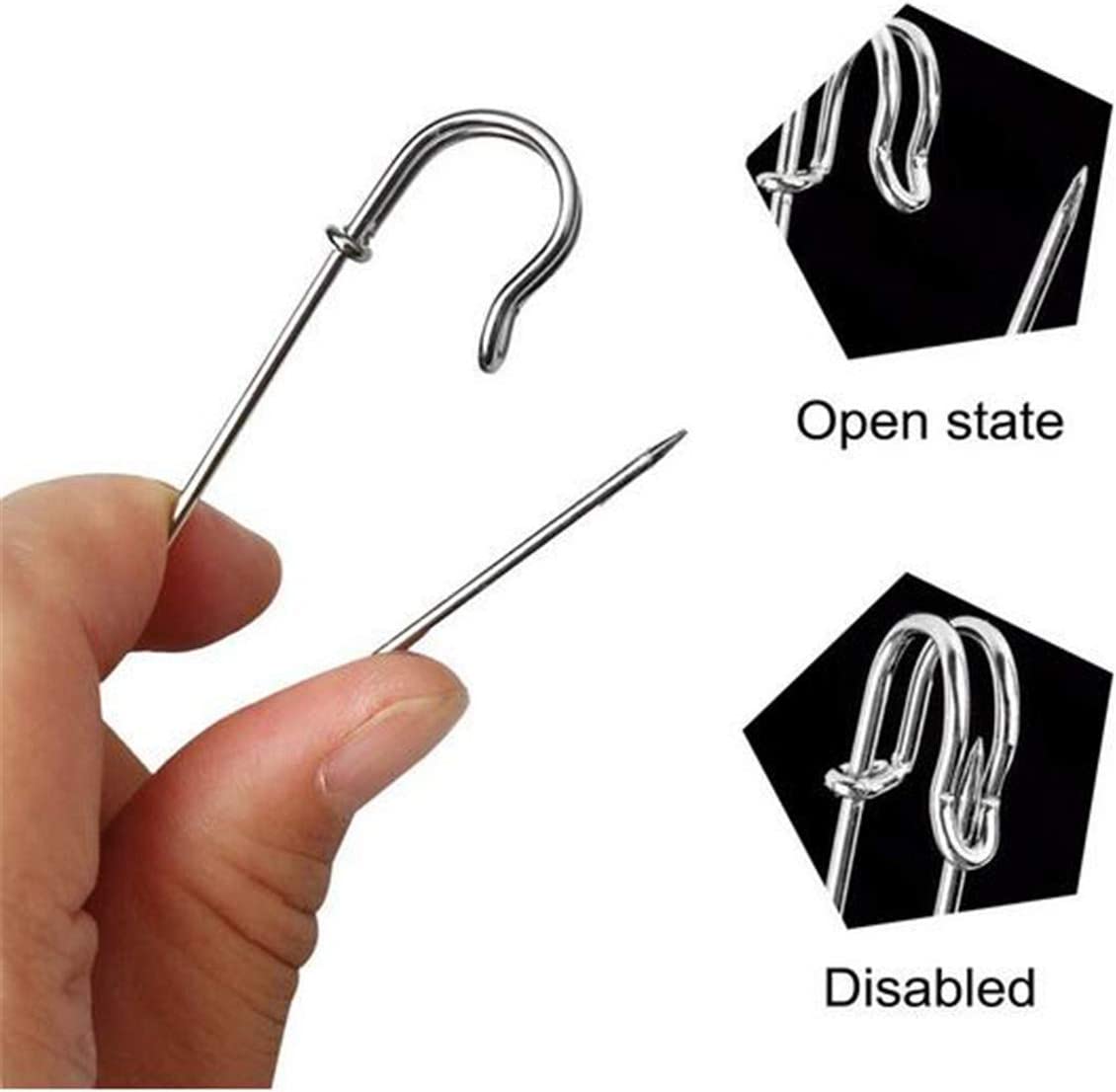 2.5 Inch Heavy Duty Large Safety Pins For Blankets, Skirts, Kilts