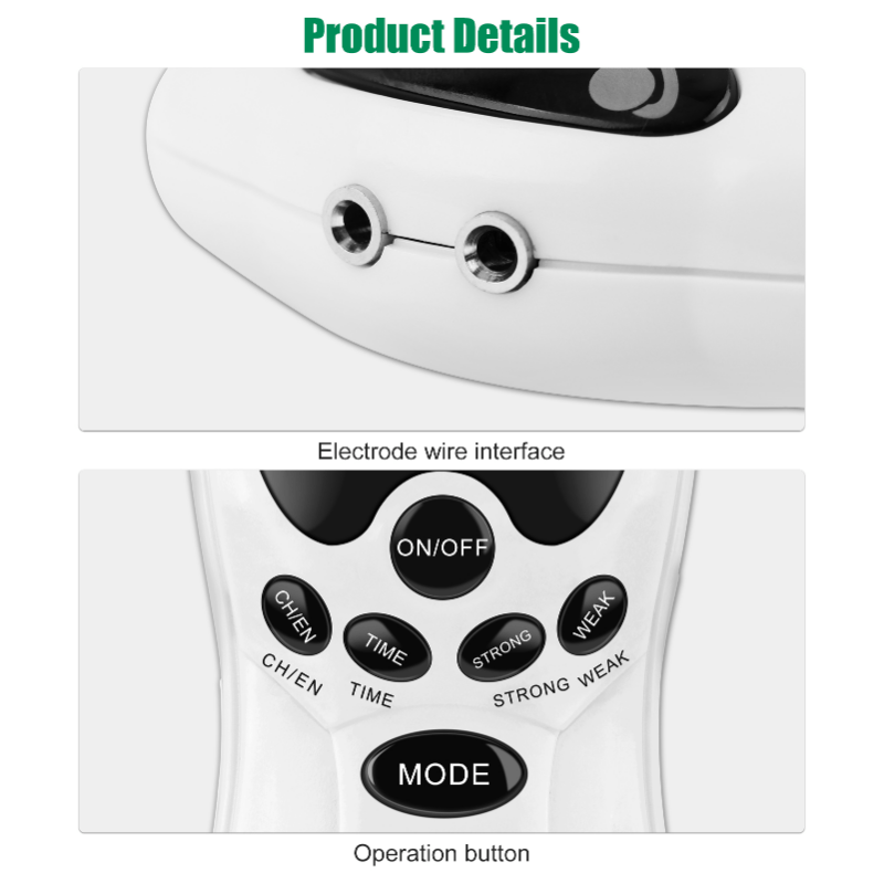 Vive Stim Machine - Estimulador muscular portátil – Unidad digital TENS  Dispositivo de almohadilla de electrodos – Masajeador de electroterapia  para