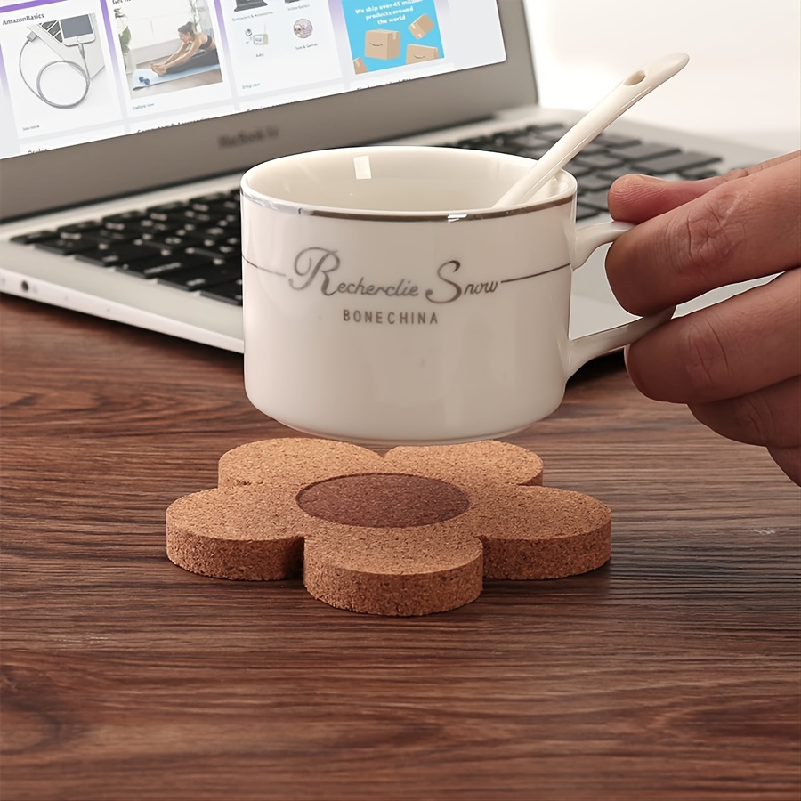 12 Pcs Cork Coaster for Drink , Absorbent Heat Resistant Reusable Tea or  Coffee Coaster, Blank Coasters for Crafts,Warm Gifts Cork Coasters for  Relatives and Friends.