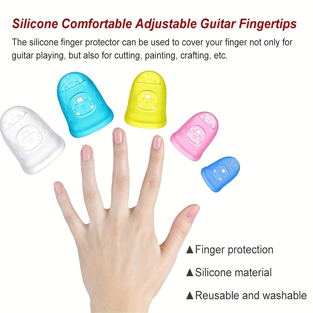 Guitar Accessories Silicone Guitar Fingertips Protector - Temu