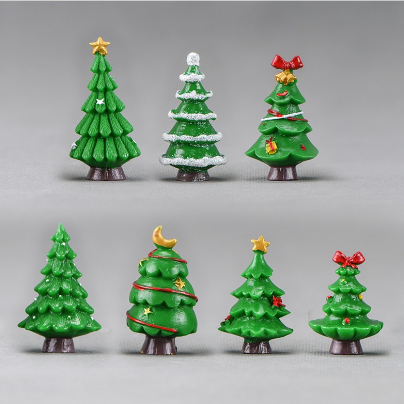 1pc Christmas Resin Micro Landscape Miniature Ornaments DIY Xmas