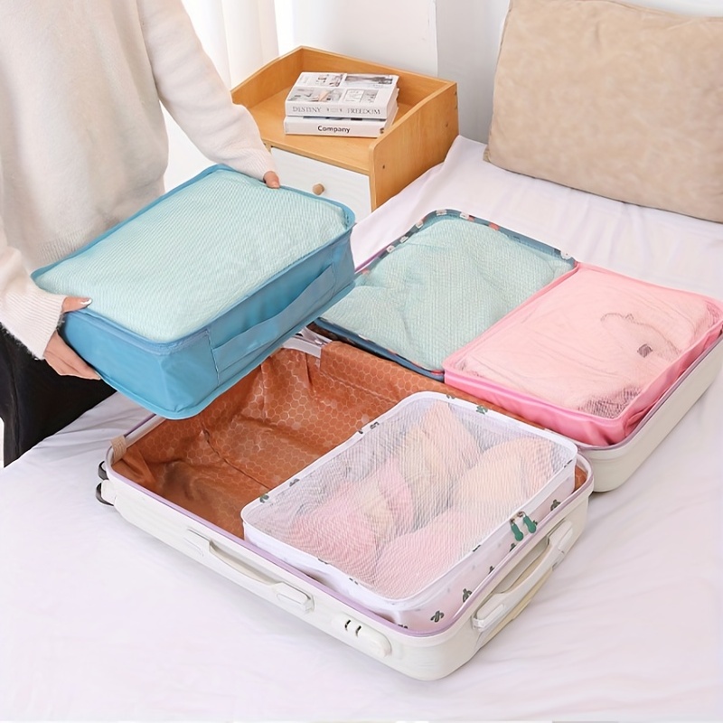 6Pcs/set High Capacity Waterproof Travel Storage Bag Luggage Portable  Clothes Tidy Organizer Pouch Suitcase Divider Container - AliExpress