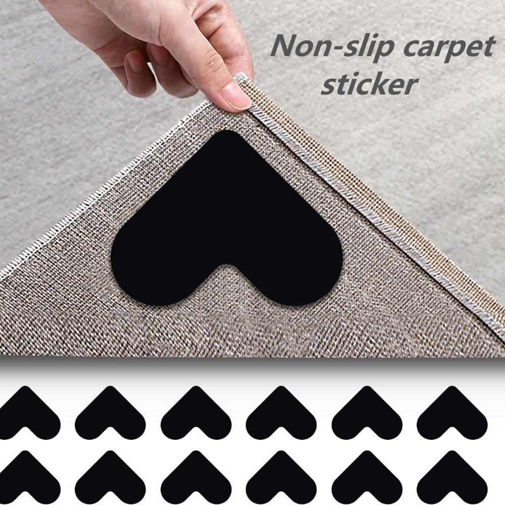 Rug Grippers With Super Stickiness- Anti Curling Carpet Tape Non-slip Area  Keeps Your Rug In And Makes Corners Flat For Corners And Edges Renewable -  Temu