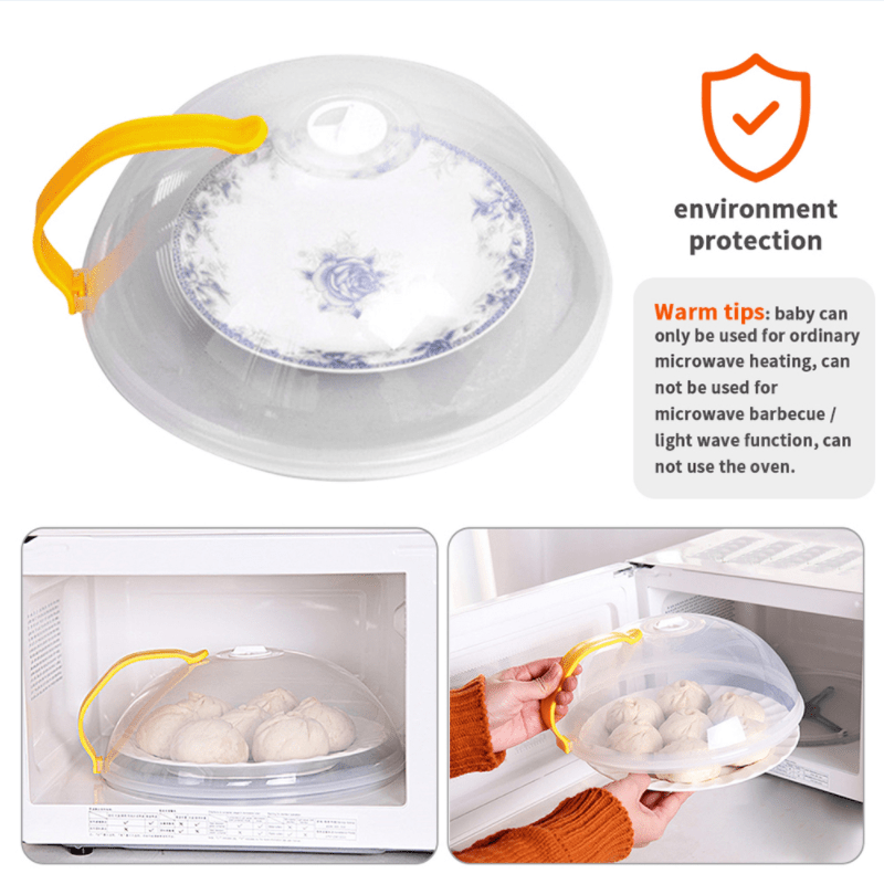 Microwave Splatter Cover With Plate Tray Set Microwave Cover - Temu