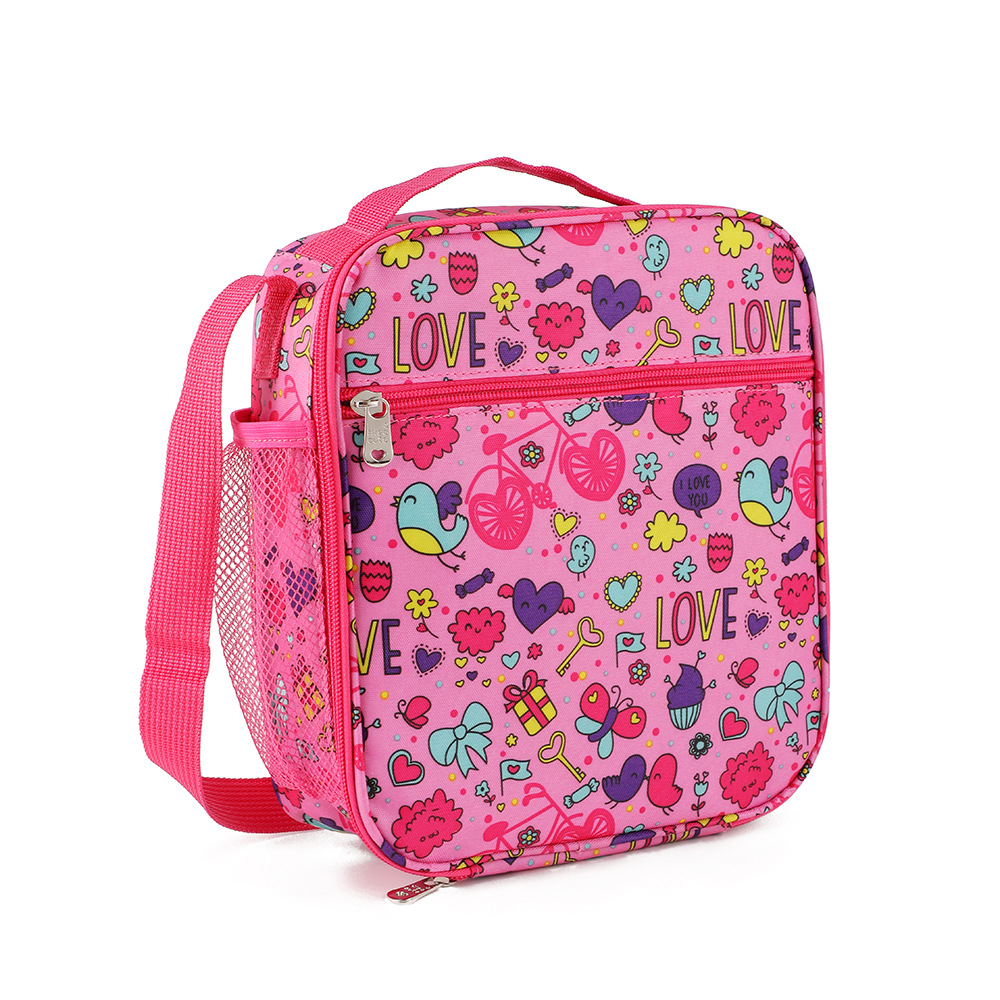 Cartoon Lunch Bag Messenger Ice Bag for Camping Picnic Beach