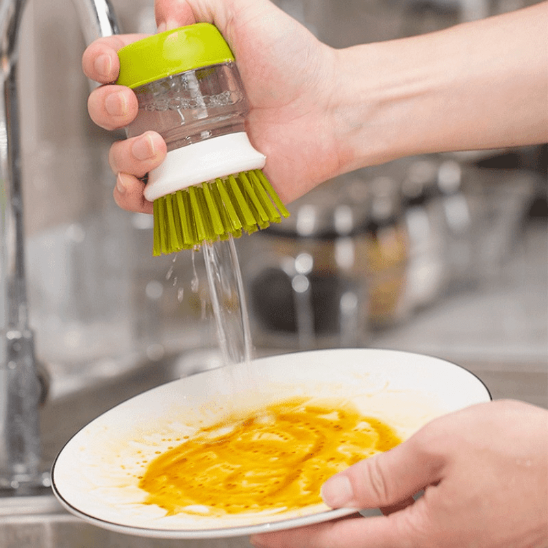 Kitchen Wash Tool Pot Dish Brush with Washing up Liquid Soap