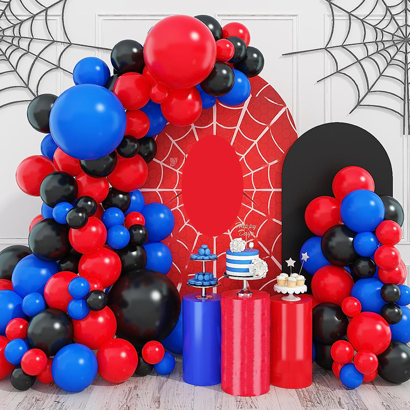 Kit Globos Spider-man Azul Decoración Cumpleaños