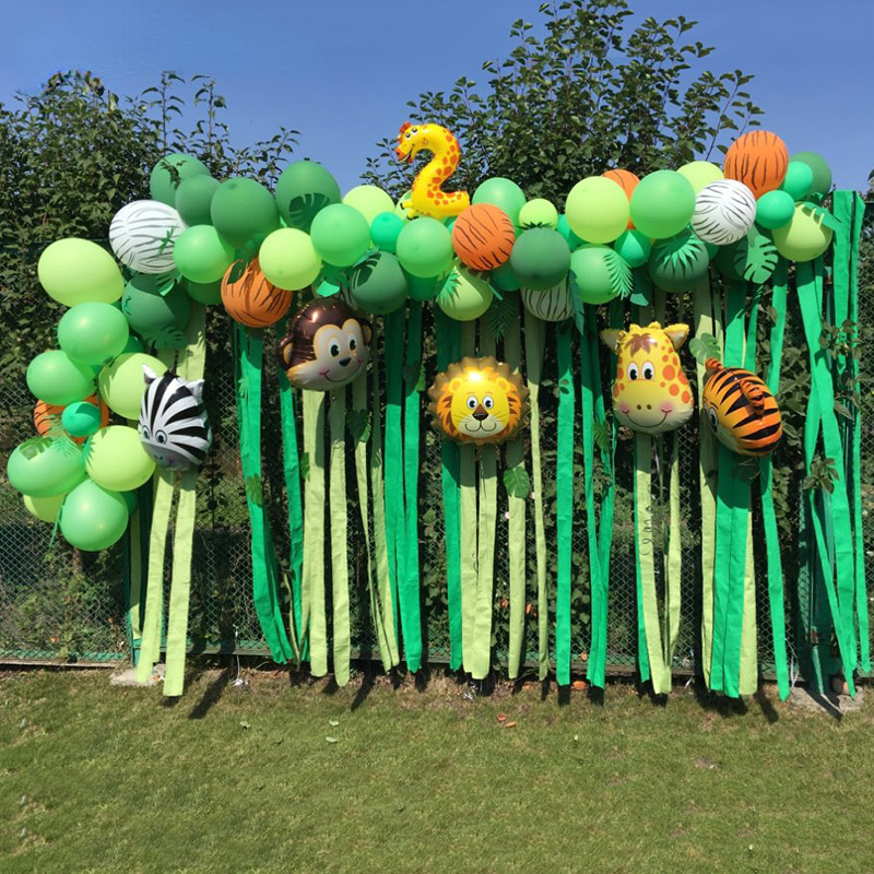 72 Pezzi, Kit Di Ghirlande Di Palloncini A Tema Jungle Safari Con  Palloncini Animali E Foglie Di Palma Per Decorazioni Per Feste Di  Compleanno, Baby