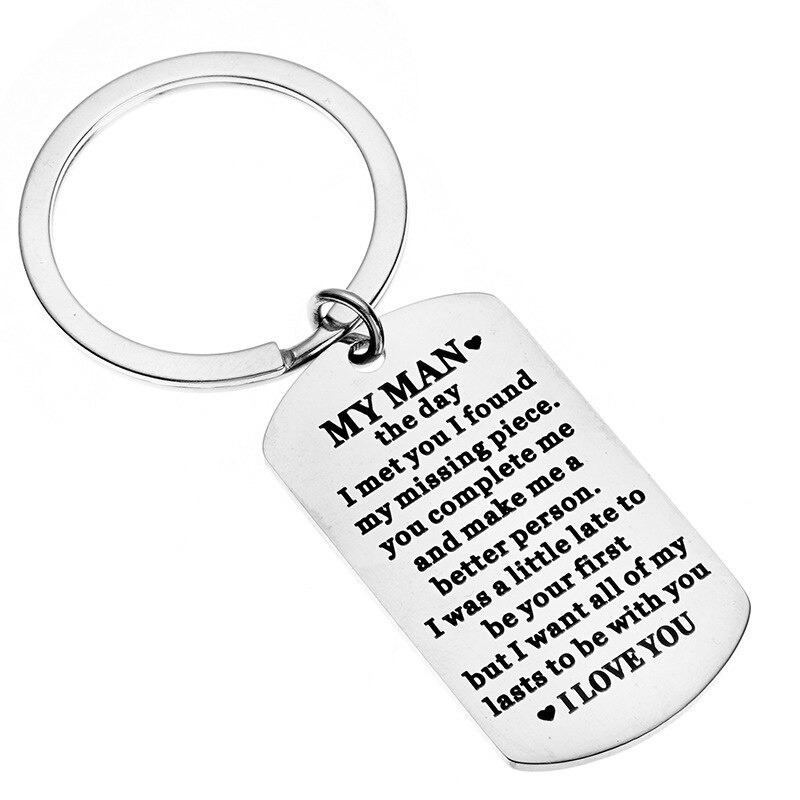  to My Man Keychain Gift for Him,Wedding Anniversary Valentine's  Day Birthday Gift for Boyfriend Fiance Husband I was A Little Late to Be  Your First Keychain : Clothing, Shoes & Jewelry