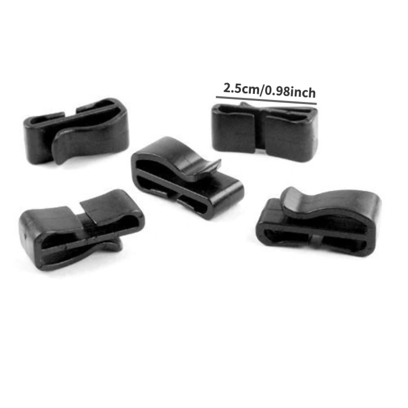 Plastic Webbing Ending Clips, Quick Slip Keeper Connect Buckles, for  Backpack Adjusting Strap, Black, 37x10.7x12.2mm, Hole: 2~3x32.6mm