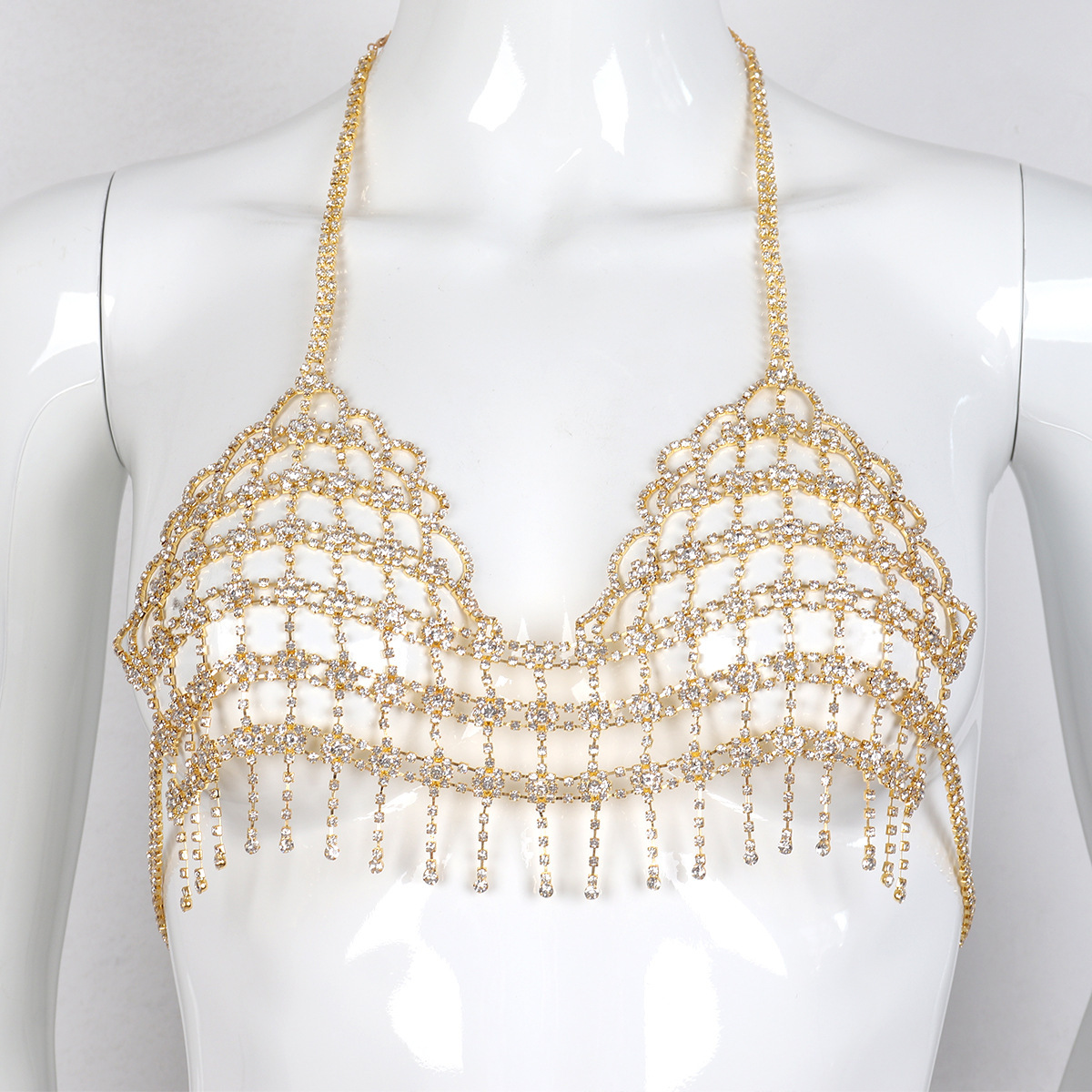 Body Chain Top/bra/silver Chain Bra/body Jewelry/bra Jewelry/gold