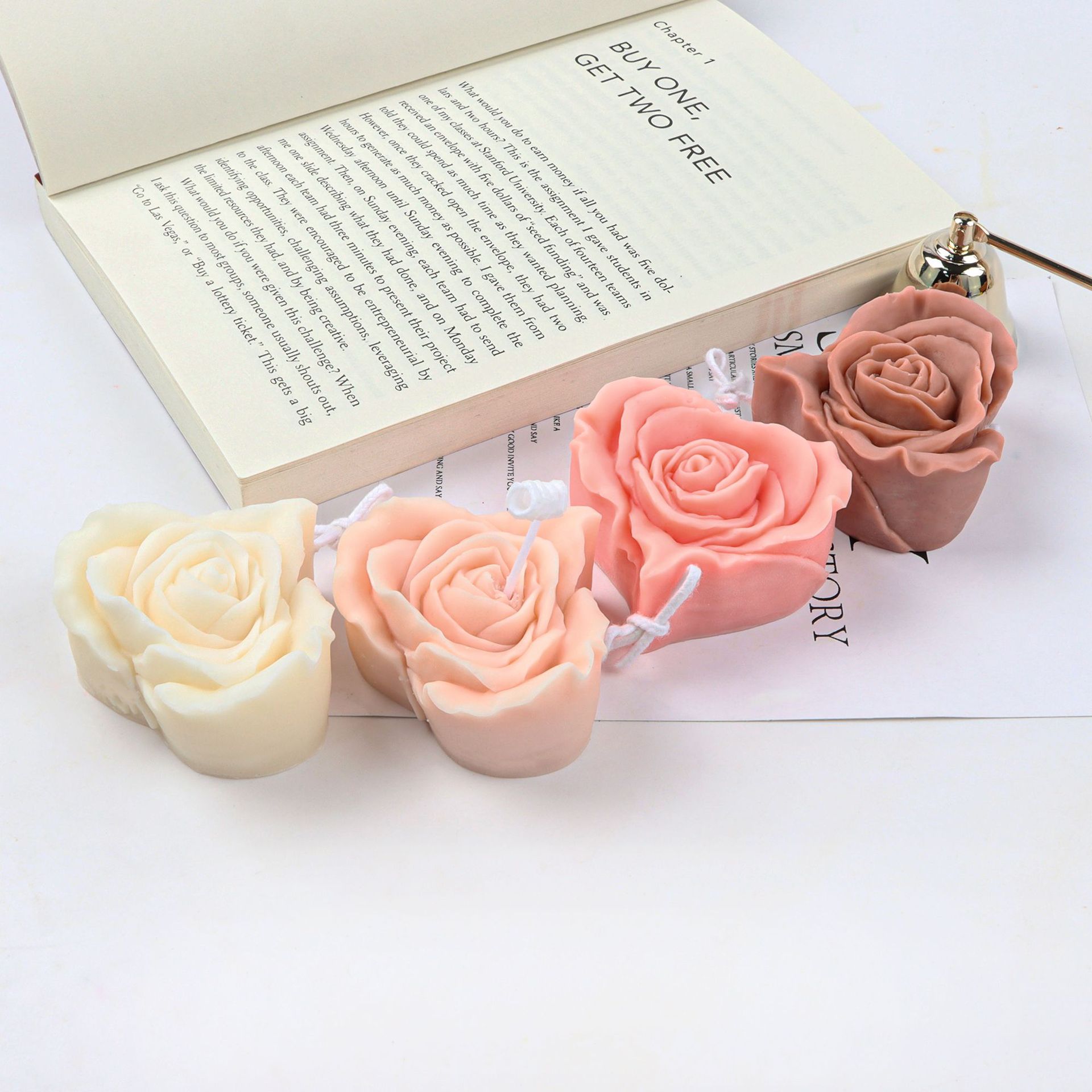 Flower Candle Mold Diy Three-dimensional Love Rose Flower Candle Mold  Silicone Spot Wholesale - Temu