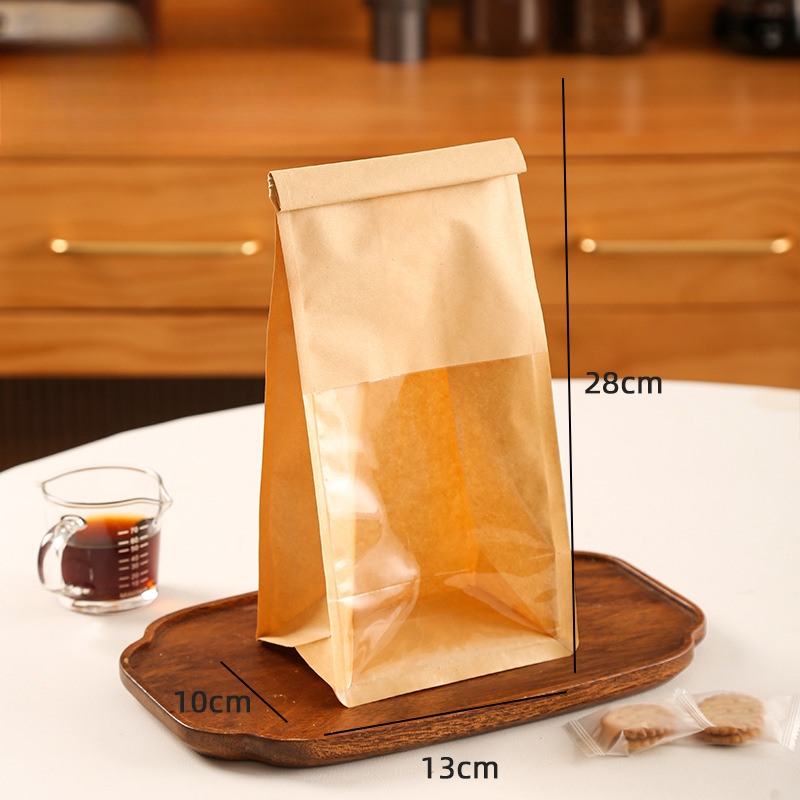 Bakery Paper Bags With Window Self ahesive Food Storage Bags - Temu