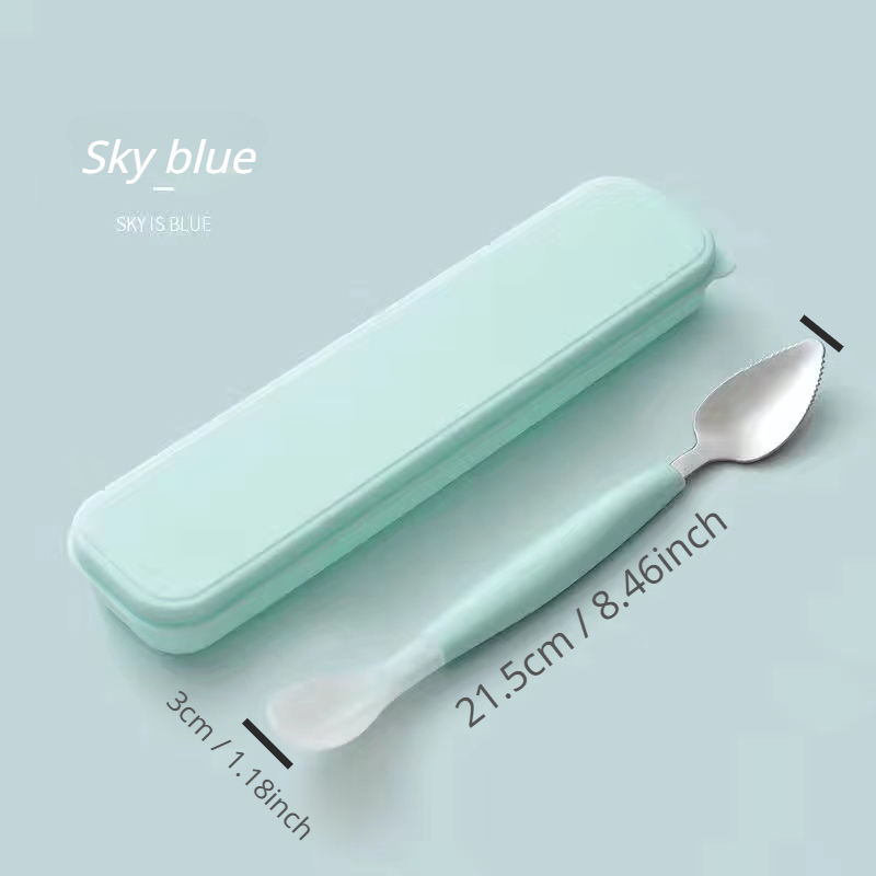Baby Spoons Silicone Baby Spoon Double Head Baby Spoon Silicone Infant Spoon  Baby Scraping Spoon Baby Fruit Mud Spoon Toddler Feeding Spoon Kids Utensils  Toddler With Box - Temu