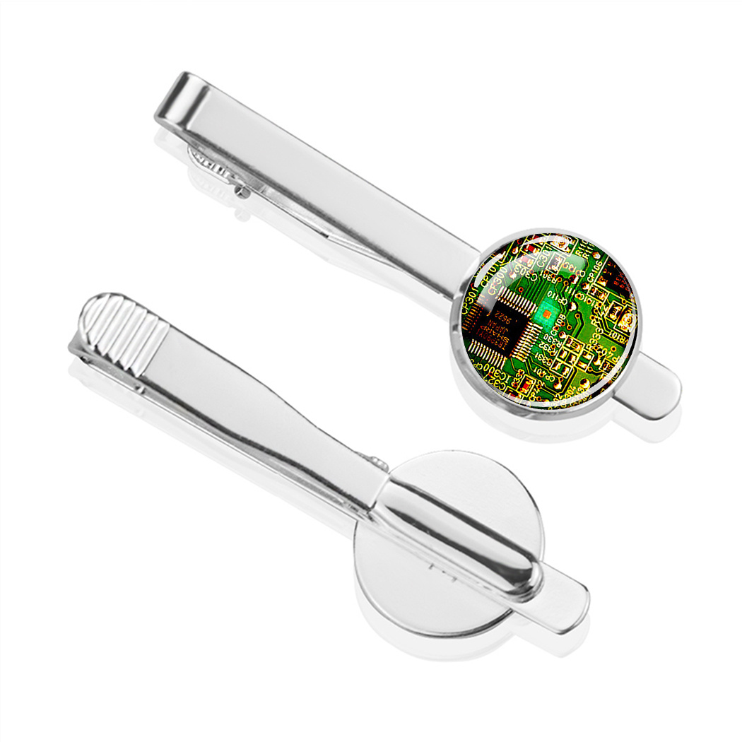 Men's Circuit Board Tie Clip