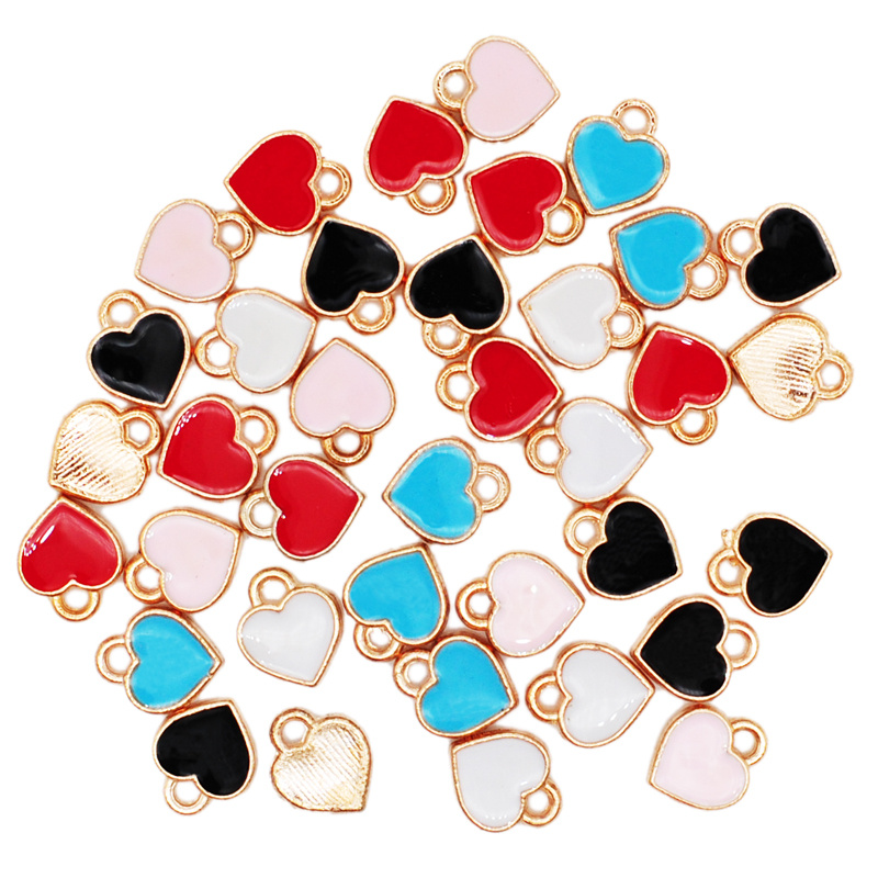 10pcs Enamel Cute Charms Pendant for Jewelry Making Supplies Moon Star  Heart Alloy Metal Drop Oil Findings for Necklace Bracelet