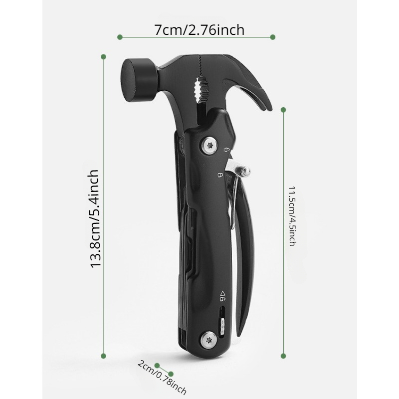 1pc Hammer Multitool Camping Accessories Cool Gadgets Tools For Men,  Birthday Gifts For Him, Men, Dad, Boyfriend, Husband, Grandpa, Unique Gifts  For M