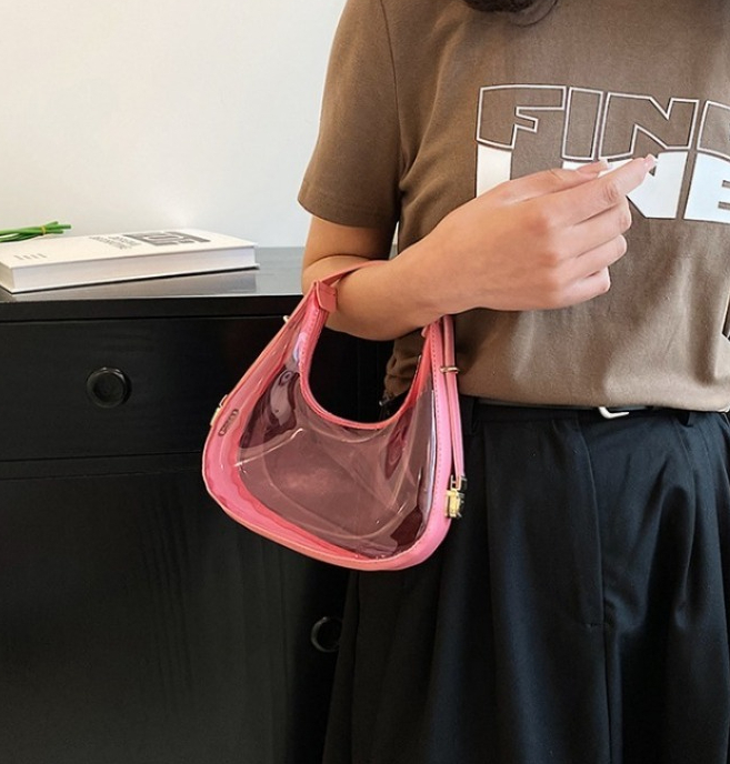 Transparent Jelly Underarm Bag, Trendy Summer Beach Bag, See Through  Underarm Purse For Travel, Events, Concert - Temu