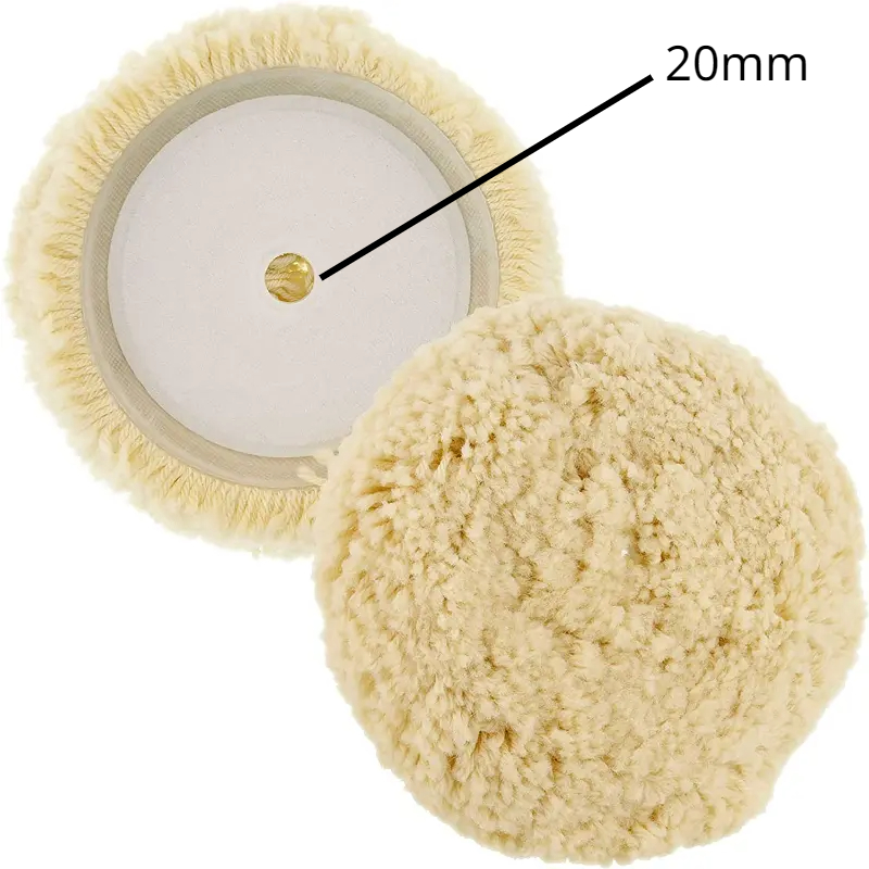 12.7cm Wool Hook & Loop Buffing Pad for Automotive Polishing