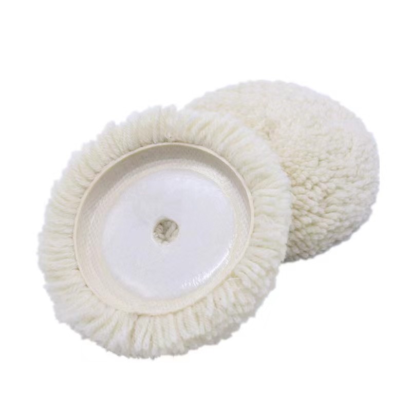 12.7cm Wool Hook & Loop Buffing Pad for Automotive Polishing
