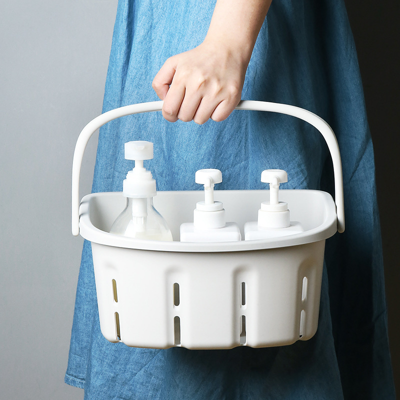 Portable Shower Caddy Tote Plastic Storage Basket With Handle