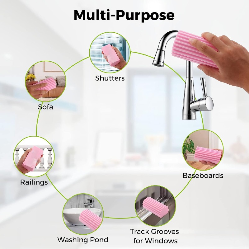 Wet Cleaning Dust Catcher Sponge Brush For Curtains, Glass, Substrates,  Vents, Railings, Mirrors, Window Troughs And Faucets - Temu Philippines