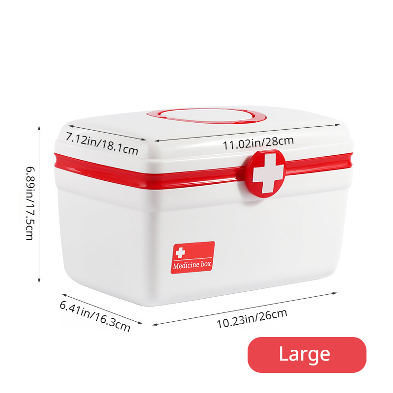 Large First Aid Kit Box Medicine Box Plastic Container Multi-layer