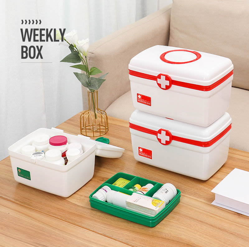 Household Medicine Storage Box Portable Family Emergency Medical