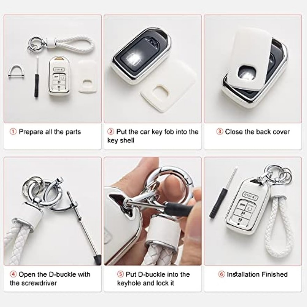 Key Fob Cover With Keychain For Rx Es Gs Ls Nx Rs Gx Lx Rc Lc Smart Key  Fashion Key Holder - Temu