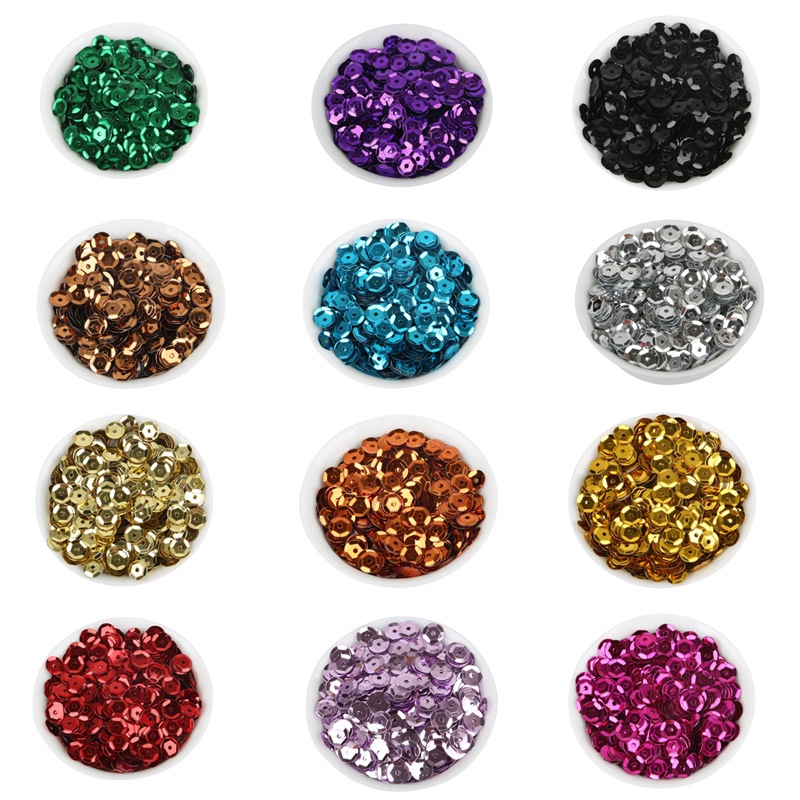 Silvery Bottom Colorful Plated Sequin Nest Piece Glitter - Temu