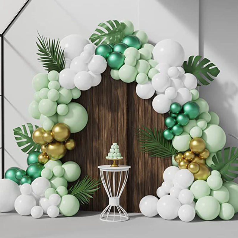 Maka Green Metal Golden Green Balloon Wreath Set Perfect - Temu