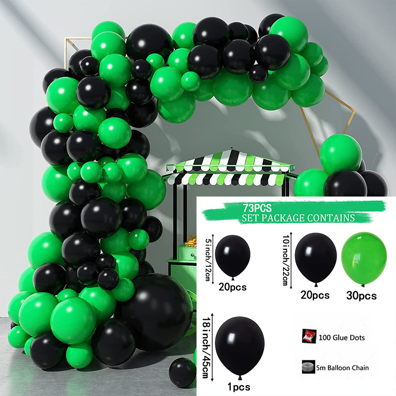 Juego Kit Arco Guirnalda Globos Dorados Verdes Negros 137 - Temu