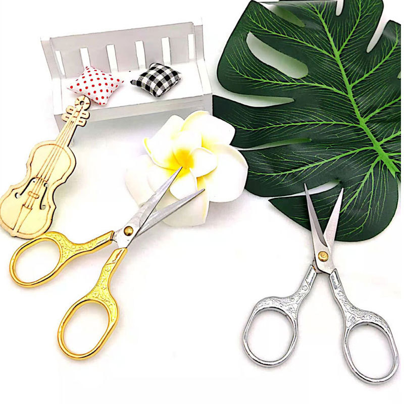 Plum Flower Vintage Scissors Stainless Steel Household - Temu