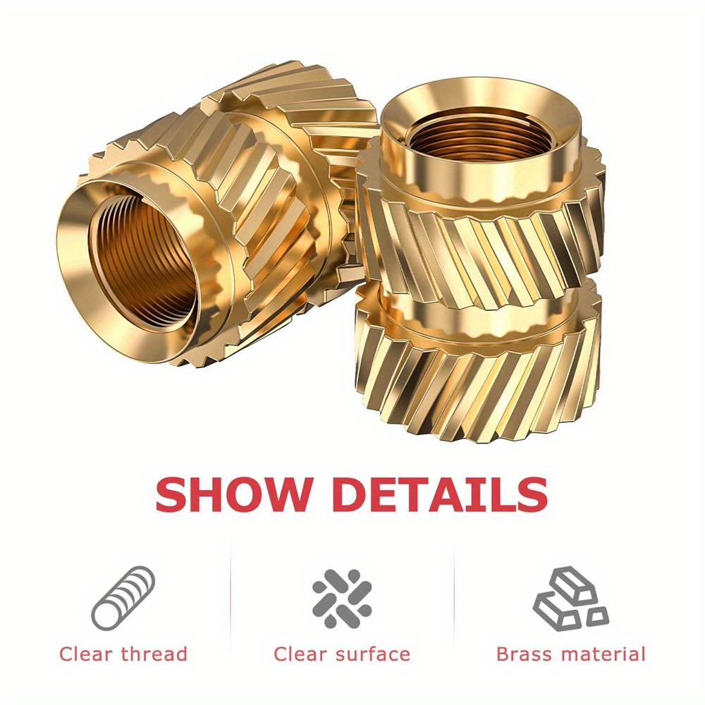 ▷Brass, copper alloy threaded inserts - M3 - HTA3D ✓