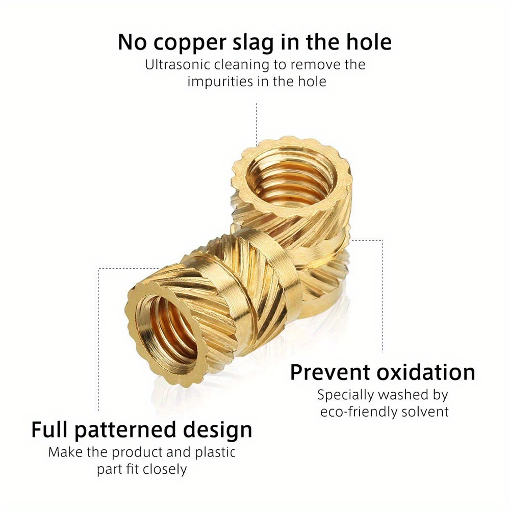 ▷Brass, copper alloy threaded inserts - M3 - HTA3D ✓