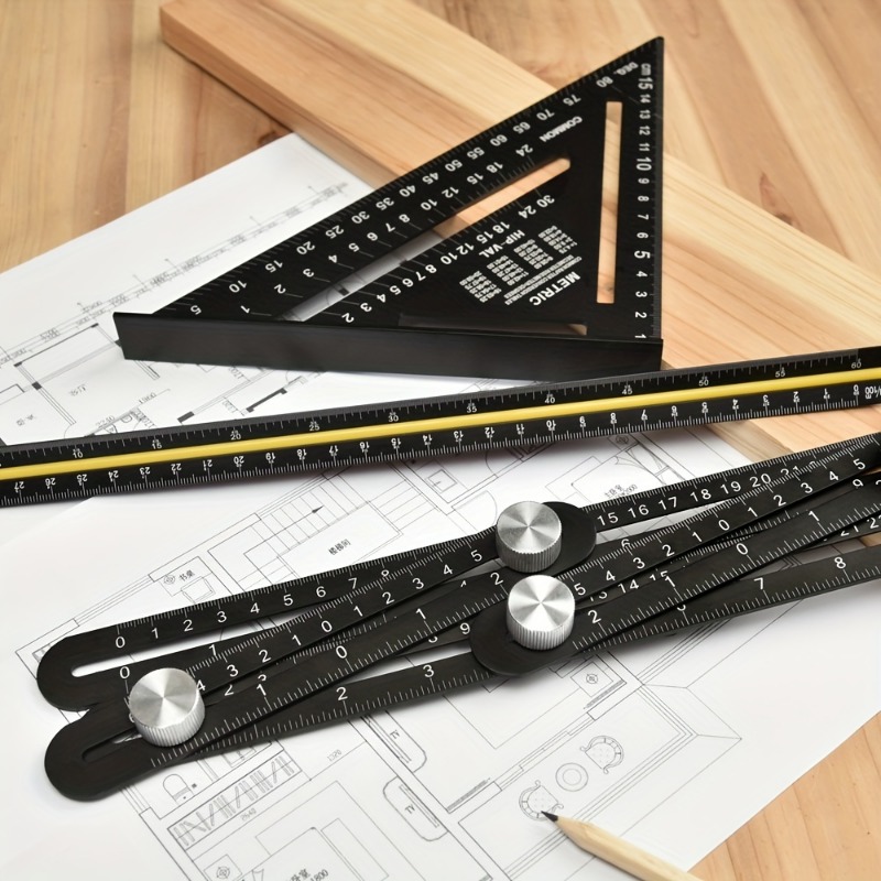 90 Degree 0-30cm 12 inch Measuring Metal Metric Angle Square Ruler