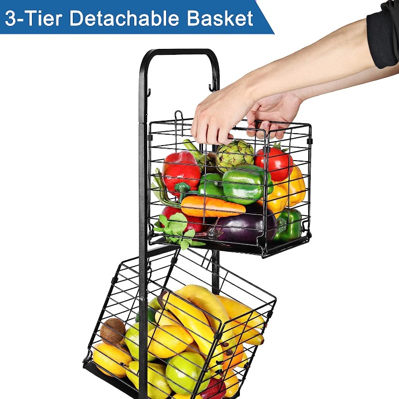 Household Kitchen Shelf Small Stroller Storage Rack Floor - Temu