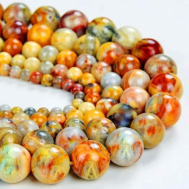 Gemstones - Mixed Agate Round Beads 4mm