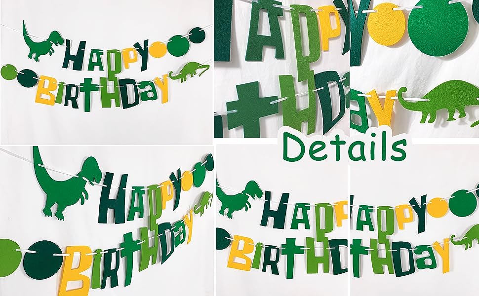 Bannière En Papier Thème Dinosaure De La Jungle, 1 Pièce, Fournitures De  Joyeux Anniversaire, Décor D'arrière-plan, Mode en ligne