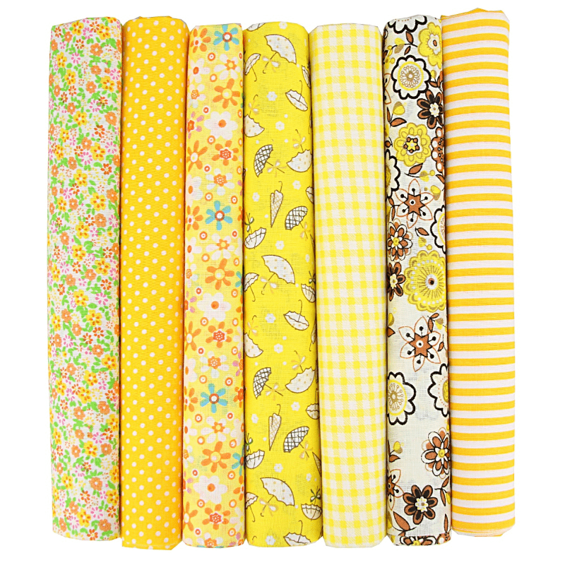 7pcs/set Algodón Tela Bundle Cuadrados Pre cut Quilt - Temu